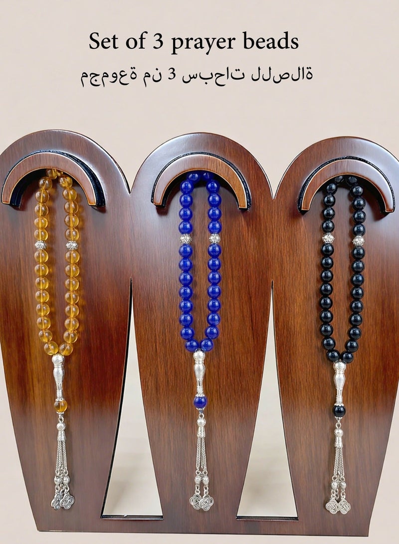 general 3 pieces/33 artificial crystal prayer beads/Tasbih/10mm - Image 2